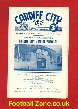Cardiff City v Middlesbrough 1952