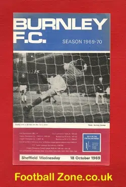 Burnley v Sheffield Wednesday 1969