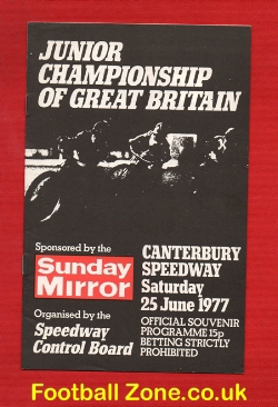 British Junior Championship Speedway 1977 – at Canterbury