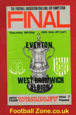 Everton v WBA 1968 - FA Cup Final Plus the Newspaper