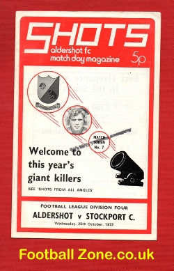 Aldershot v Stockport County 1972 – Signed