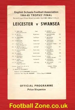 Leicester City v Swansea 1965 - Schools Trophy Final