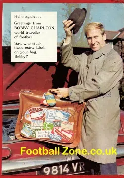 Manchester United Bobby Charlton Signed Old Magazine Picture