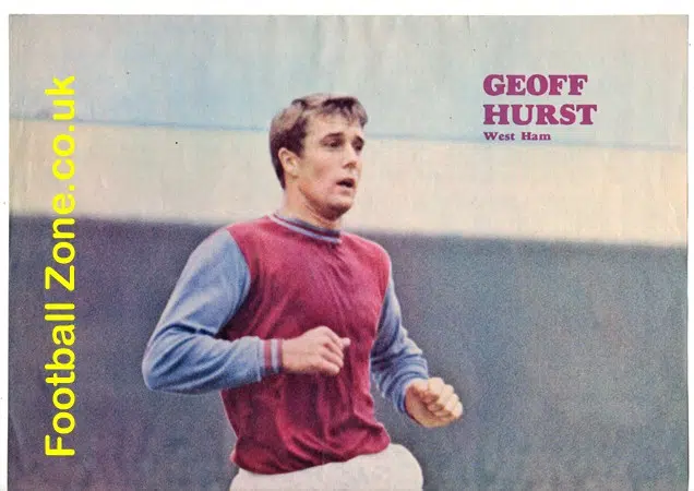 West Ham United Geoff Hurst Signed Picture Poster 1968