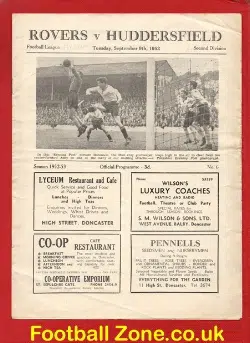 Doncaster Rovers v Huddersfield Town 1952