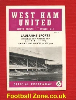 West Ham United v Lausanne Sports 1965 – ECWC