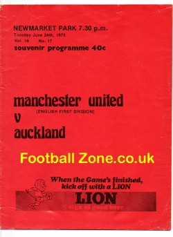 Auckland v Manchester United 1975 – New Zealand Tour