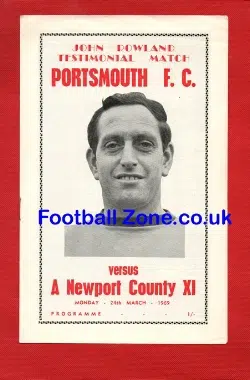 John Rowland Testimonial Benefit Match Newport County 1969
