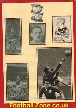Birmingham City Multi Autographs Players Pictures 1950s