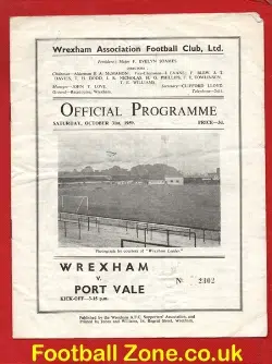 Wrexham v Port Vale 1959 - to clear
