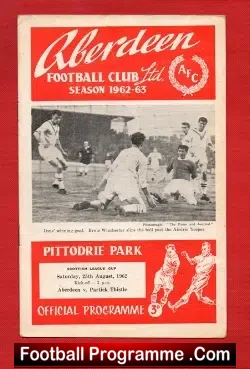 Aberdeen v Partick Thistle 1962