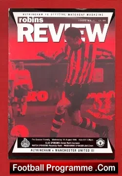 Altrincham v Manchester United 1996 – Friendly Match Man Utd