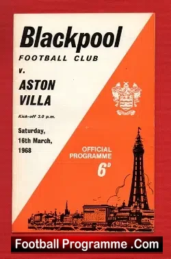 Blackpool v Aston Villa 1968