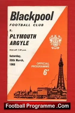 Blackpool v Plymouth Argyle 1968