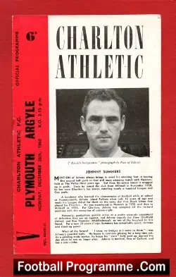 Charlton Athletic v Plymouth Argyle 1960