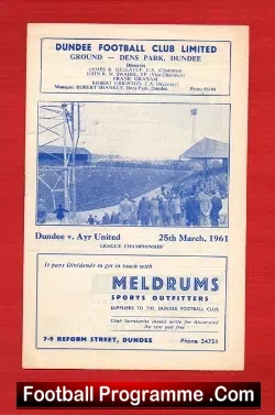 Dundee v Ayr United 1961