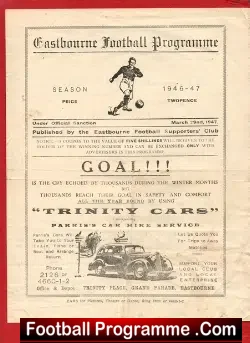 Eastbourne United v Hastings United 1947