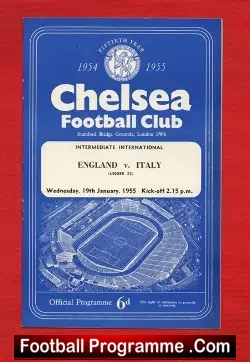England v Italy 1955 – Intermediate International Duncan Edwards