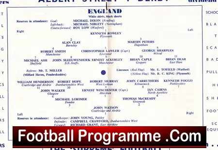 England v Scotland 1959 – at Derby – Chris Lawler