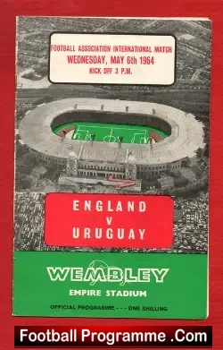 England v Uruguay 1964 - football programme