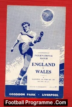 England v Wales 1961 – at Everton
