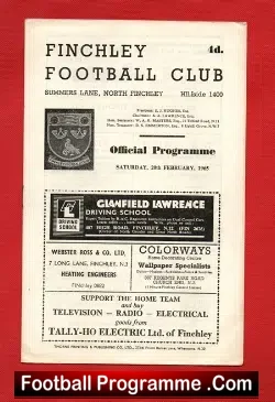 Finchley v Hampton 1965 – Middlesex Senior Cup