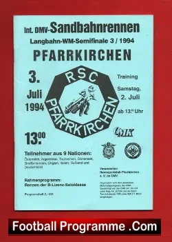 Germany Speedway Programme 1994 – Long Track Semi Final