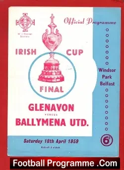 Glenavon v Ballymena United 1959 – Ireland Cup Final