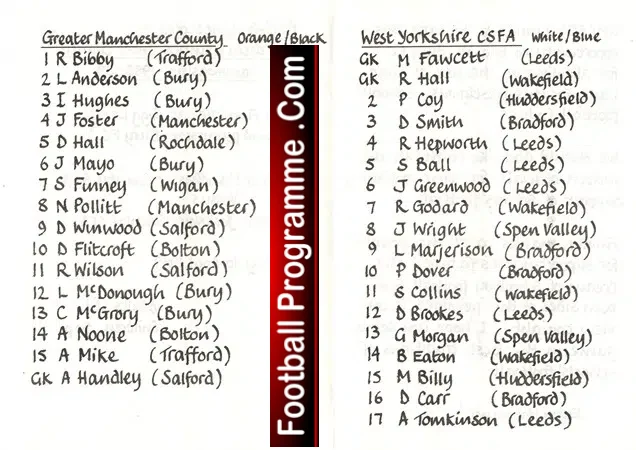 Greater Manchester v West Yorkshire 1989 – Ryan Giggs