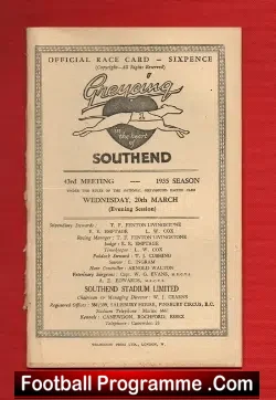 Greyhound Racing Programme Southend 20th March 1935 - sport programme