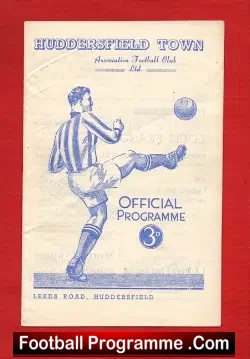 Huddersfield Town v Notts County 1952 - football programme