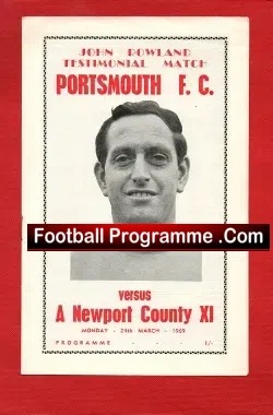 John Rowland Testimonial Benefit Match Newport County 1969