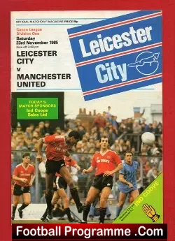 Leicester City v Manchester United 1985 - football programme