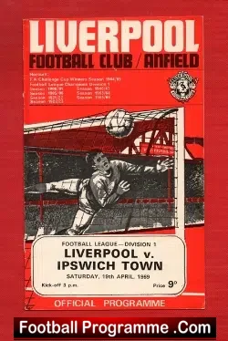Liverpool v Ipswich Town 1969 - football programme