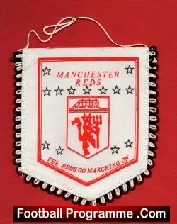 Manchester United Football Pennant 1980s