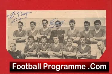 Manchester United Ken Morgans + Harry Gregg Busby Babes 1958 - football programme