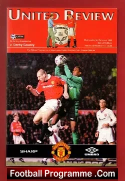 Manchester United v Derby County 1999 - Multi Autographed Signed - football programme