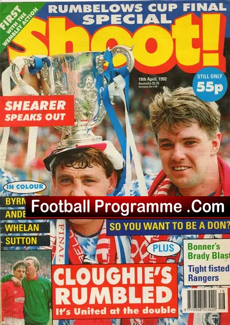 Manchester United v Nottingham Forest 1992 Cup Final + Magazines