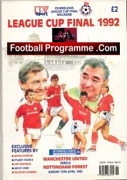 Manchester United v Nottingham Forest 1992 Cup Final + Magazines - football programme