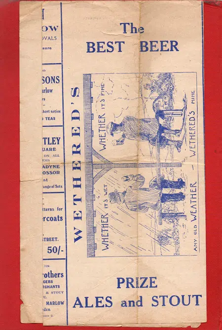 Marlow v Apsley 1937 – Rare Football Programme 1930s