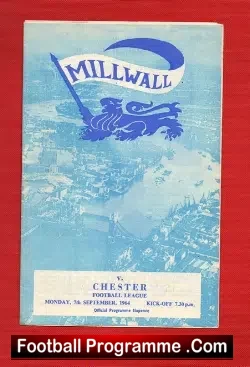 Millwall v Chester 1964 - football programme