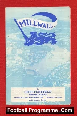 Millwall v Chesterfield 1964 - football programme