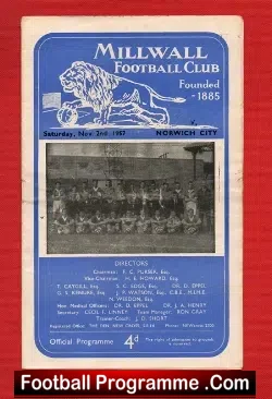Millwall v Norwich City 1957