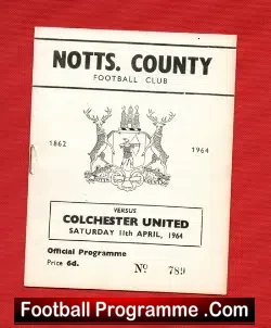 Notts County v Colchester United 1964