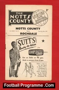 Notts County v Rochdale 1959