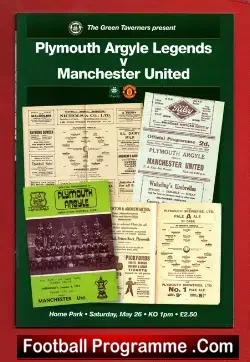 Plymouth Argyle v Manchester United 2012 + Ticket – Legends