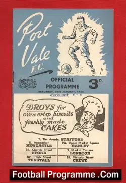 Port Vale v Gateshead 1954