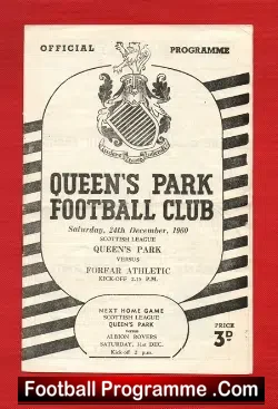 Queens Park v Forfar Athletic 1960 – Scotland
