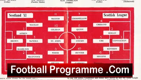 Scotland v Scottish League 1962 – at Hampden Park