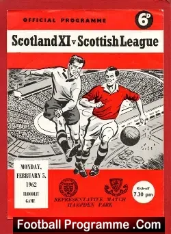 Scotland v Scottish League 1962 – at Hampden Park